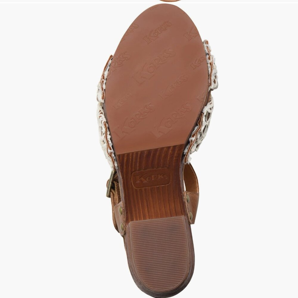 NEW KORKS Natalia Knot Sandal In Color TAN/ NAT CROCHET - Picture 7 of 9
